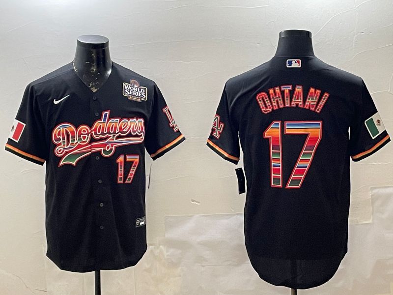 Men Los Angeles Dodgers #17 Ohtani Black Game 2025 Nike MLB Jersey style 2264->los angeles dodgers->MLB Jersey